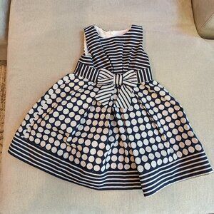 Mayoral Chic Girls' Striped and Polka Dot Dress - Size 3T